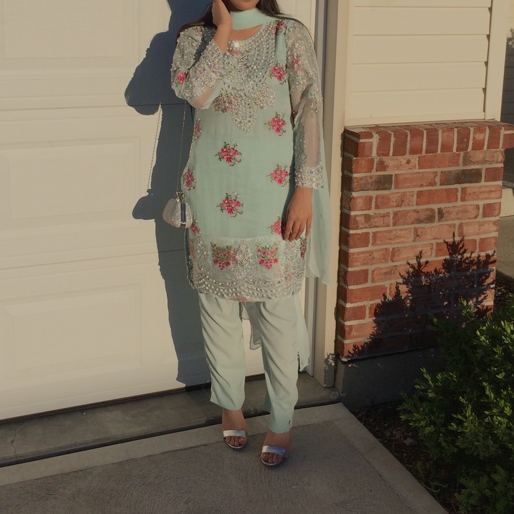 *SOLD* Light blue shalwar kameez outfit